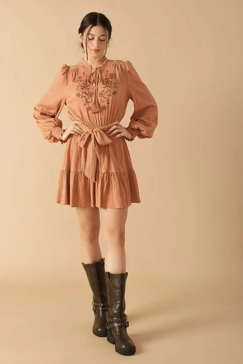 WANDERING MIND WOVEN MINI DRESS - Flying Tomato - Flyclothing LLC