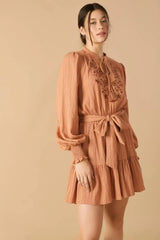 WANDERING MIND WOVEN MINI DRESS - Flying Tomato - Flyclothing LLC