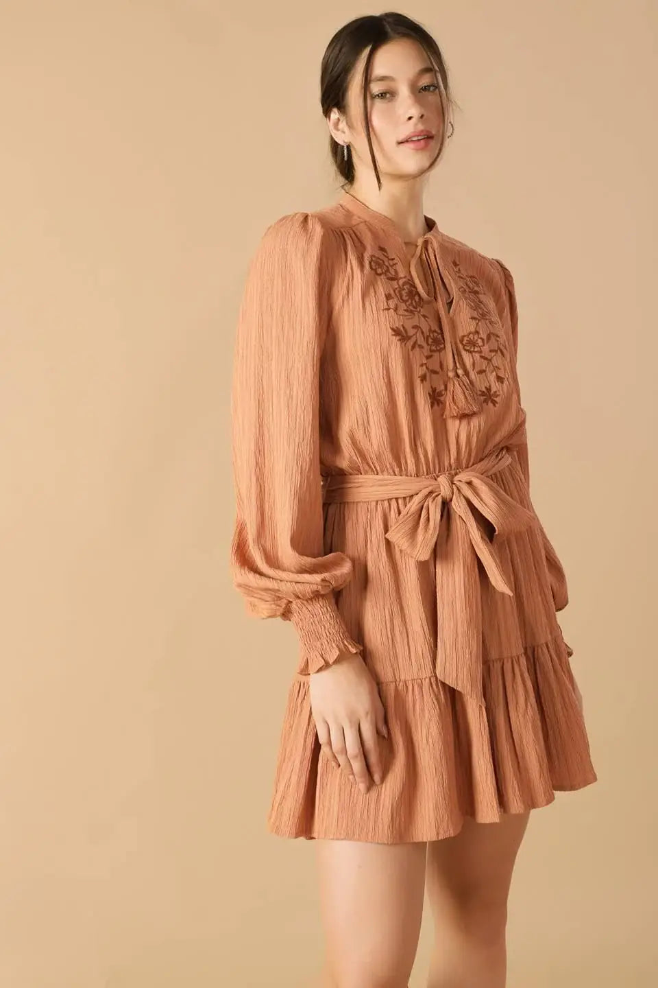 WANDERING MIND WOVEN MINI DRESS - Flying Tomato - Flyclothing LLC
