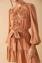 WANDERING MIND WOVEN MINI DRESS - Flying Tomato - Flyclothing LLC
