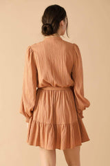 WANDERING MIND WOVEN MINI DRESS - Flying Tomato - Flyclothing LLC