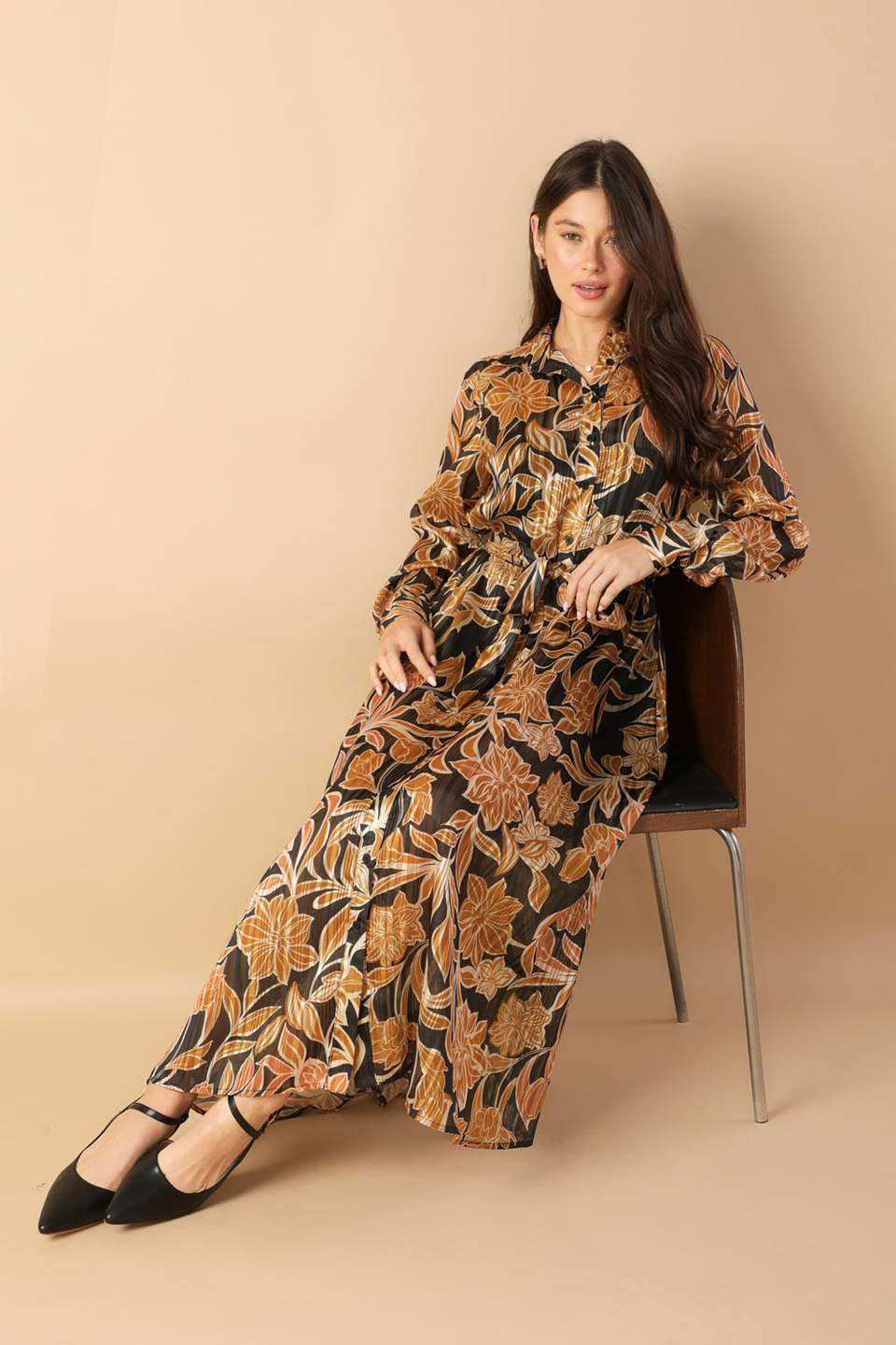 BETWEEN THE LINES WOVEN MIDI DRESS - Flying Tomato - Flyclothing LLC