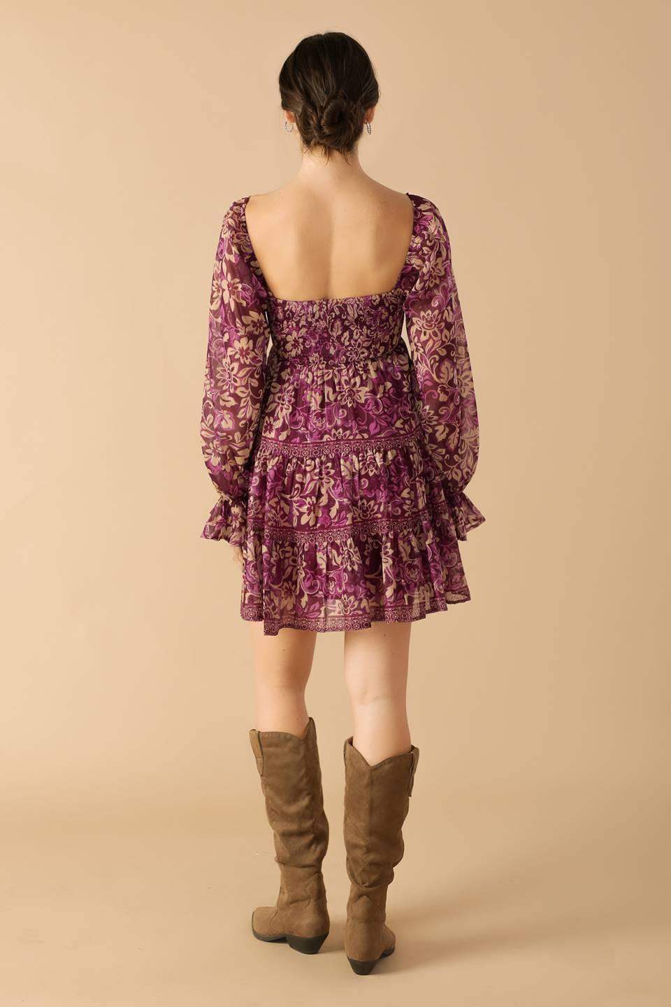 SERENE RADIANCE WOVEN MINI DRESS - Flying Tomato - Flyclothing LLC
