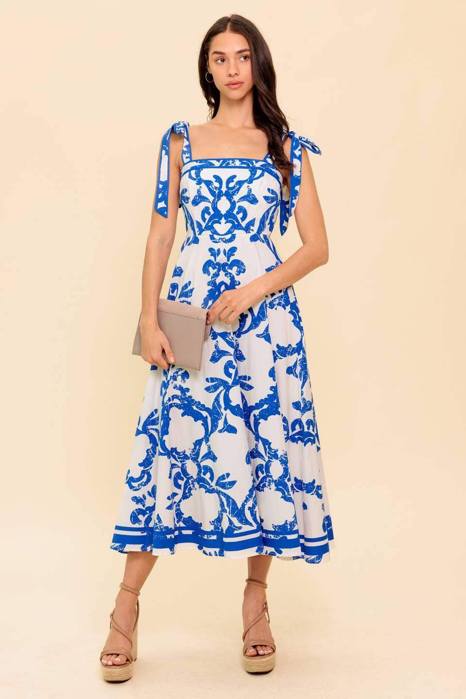 ADAIR PASSPORT TO THE SUN WOVEN MIDI DRESS - Flying Tomato - Flyclothing LLC