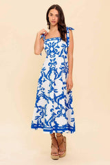 ADAIR PASSPORT TO THE SUN WOVEN MIDI DRESS - Flying Tomato - Flyclothing LLC