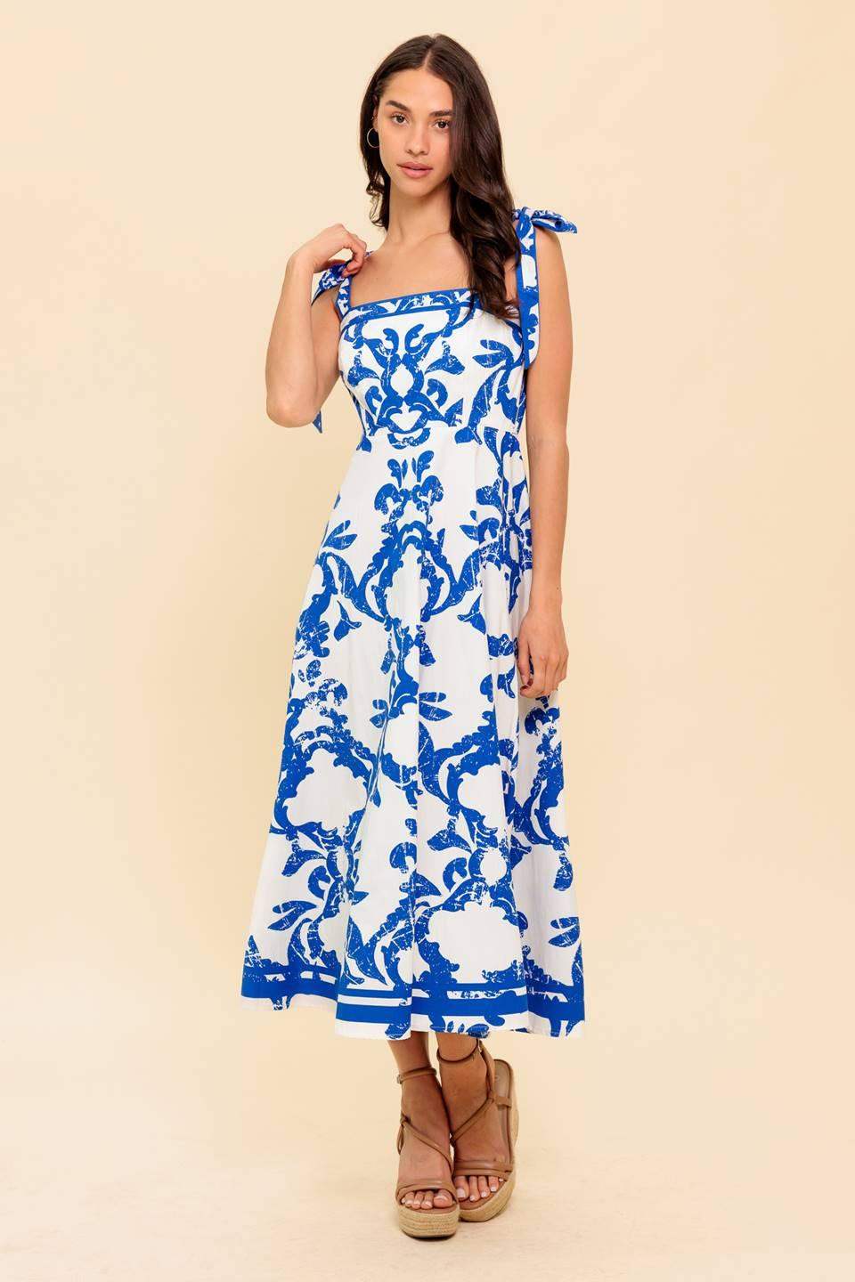 ADAIR PASSPORT TO THE SUN WOVEN MIDI DRESS - Flying Tomato - Flyclothing LLC