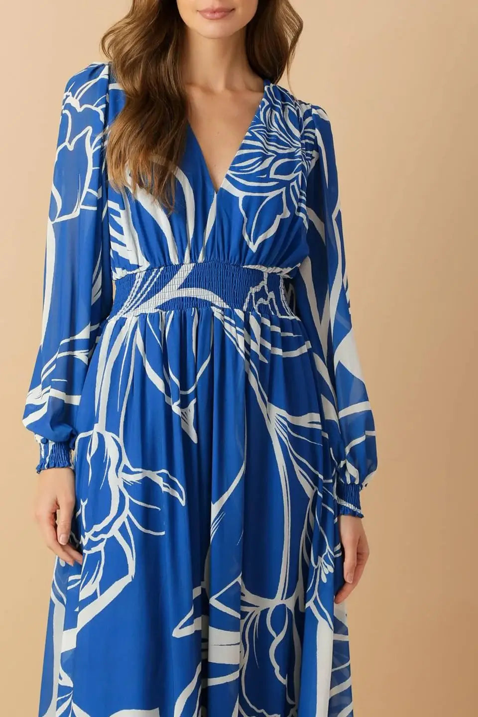 DANCING DEWDROPS WOVEN MAXI DRESS - Flying Tomato - Flyclothing LLC