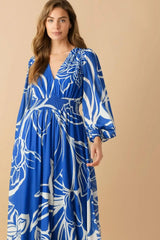 DANCING DEWDROPS WOVEN MAXI DRESS - Flying Tomato - Flyclothing LLC