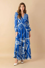 DANCING DEWDROPS WOVEN MAXI DRESS - Flying Tomato - Flyclothing LLC