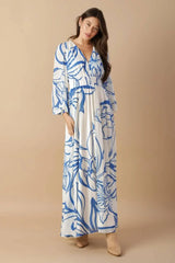 DANCING DEWDROPS WOVEN MAXI DRESS - Flying Tomato - Flyclothing LLC