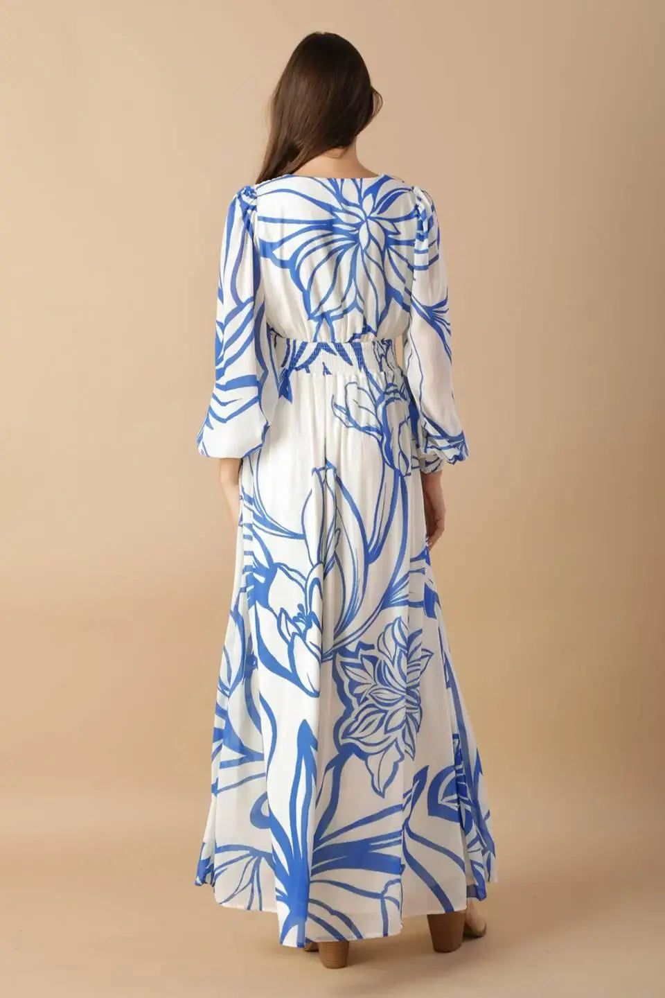 DANCING DEWDROPS WOVEN MAXI DRESS - Flying Tomato - Flyclothing LLC