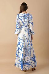 DANCING DEWDROPS WOVEN MAXI DRESS - Flying Tomato - Flyclothing LLC