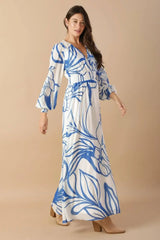 DANCING DEWDROPS WOVEN MAXI DRESS - Flying Tomato - Flyclothing LLC