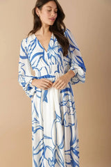 DANCING DEWDROPS WOVEN MAXI DRESS - Flying Tomato - Flyclothing LLC