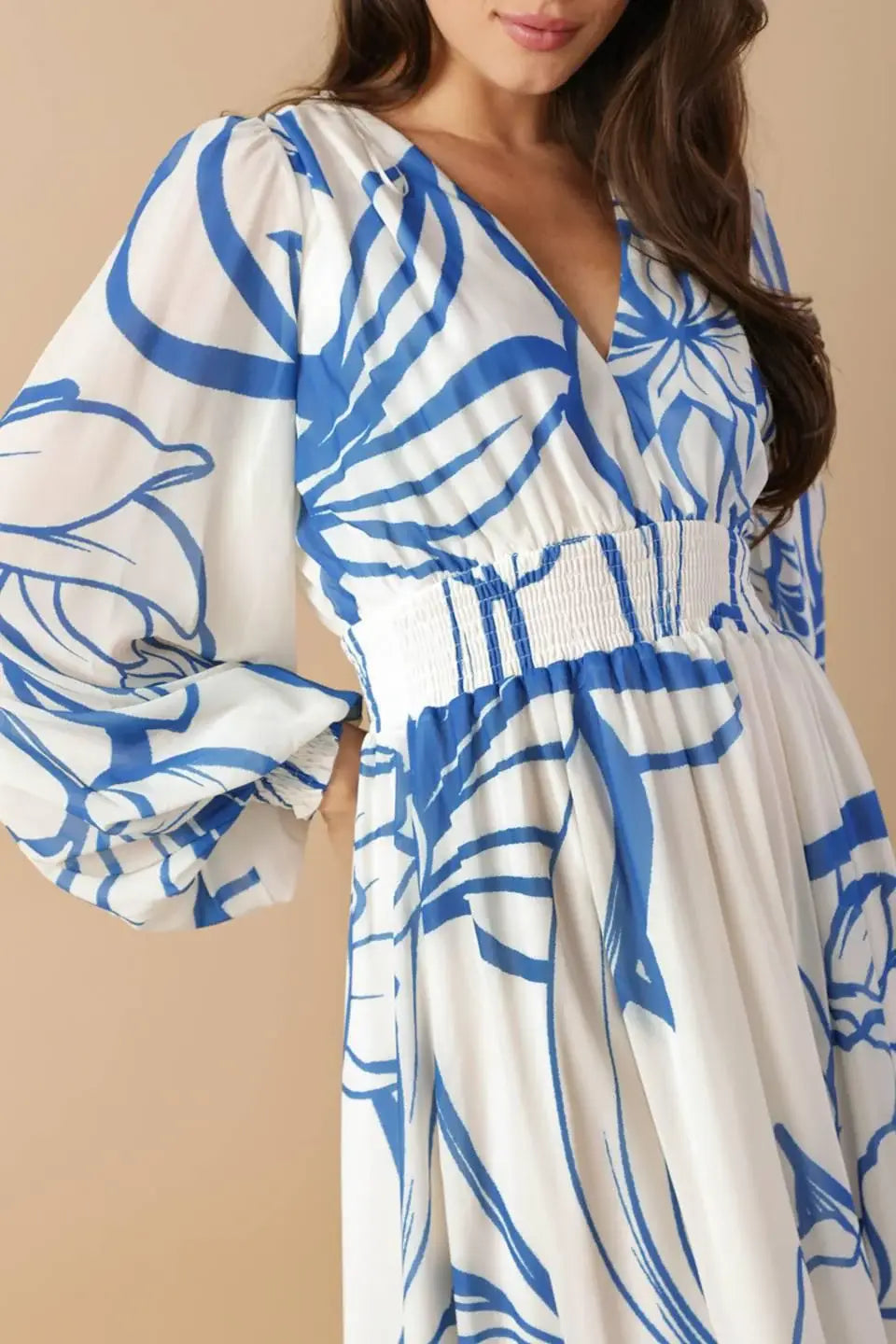 DANCING DEWDROPS WOVEN MAXI DRESS - Flying Tomato - Flyclothing LLC