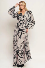 DANCING DEWDROPS WOVEN MAXI DRESS - Flying Tomato - Flyclothing LLC