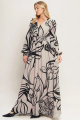 DANCING DEWDROPS WOVEN MAXI DRESS - Flying Tomato - Flyclothing LLC