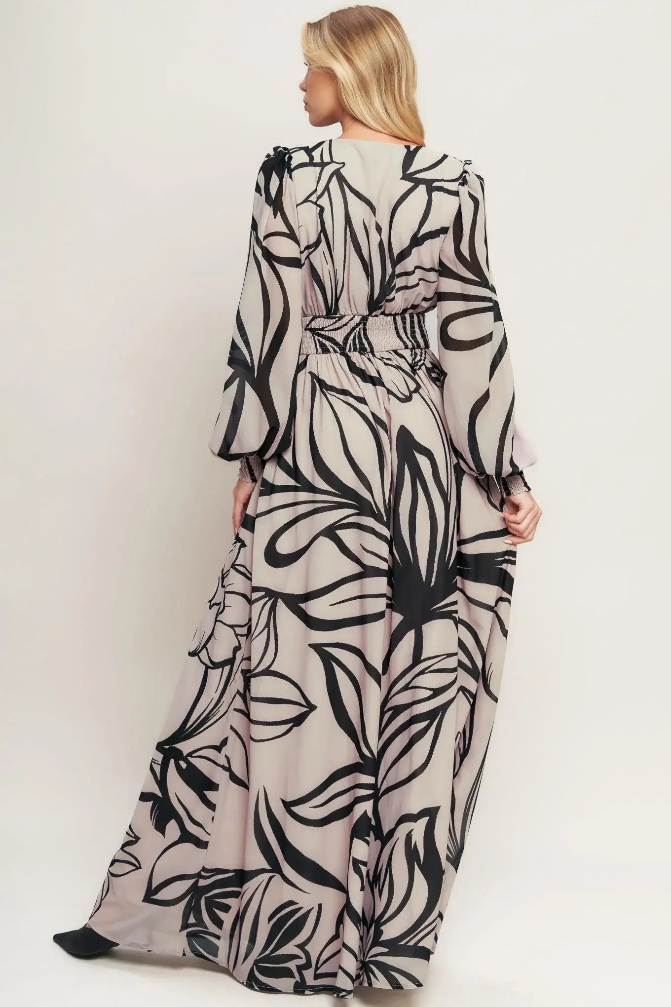 DANCING DEWDROPS WOVEN MAXI DRESS - Flying Tomato - Flyclothing LLC