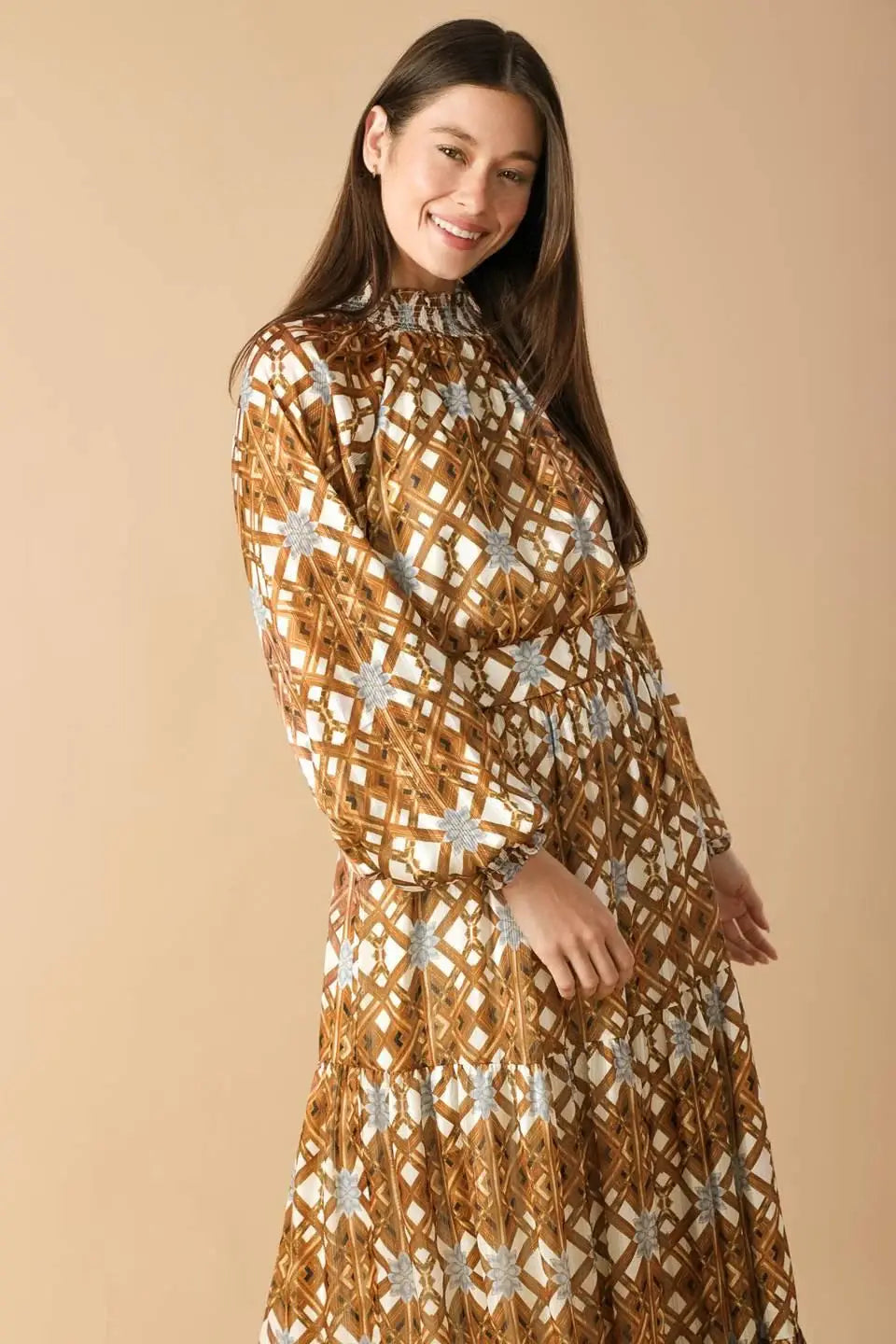 CELESTIAL CASCADE WOVEN MAXI DRESS - Flying Tomato - Flyclothing LLC