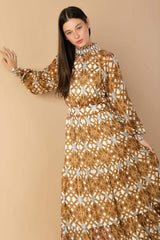 CELESTIAL CASCADE WOVEN MAXI DRESS - Flying Tomato - Flyclothing LLC