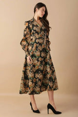 TIME TO EVOLVE WOVEN MIDI DRESS - Flying Tomato - Flyclothing LLC