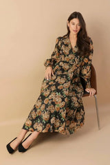 TIME TO EVOLVE WOVEN MIDI DRESS - Flying Tomato - Flyclothing LLC
