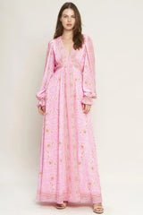 RIPPLES OF TIME WOVEN MAXI DRESS - Flying Tomato - Flyclothing LLC