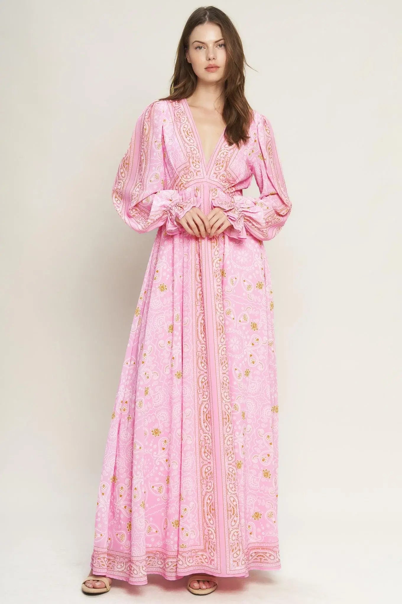 RIPPLES OF TIME WOVEN MAXI DRESS - Flying Tomato - Flyclothing LLC