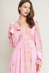 RIPPLES OF TIME WOVEN MAXI DRESS - Flying Tomato - Flyclothing LLC