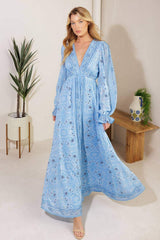RIPPLES OF TIME WOVEN MAXI DRESS - Flying Tomato - Flyclothing LLC