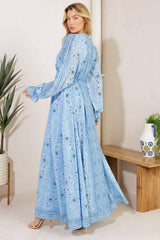 RIPPLES OF TIME WOVEN MAXI DRESS - Flying Tomato - Flyclothing LLC