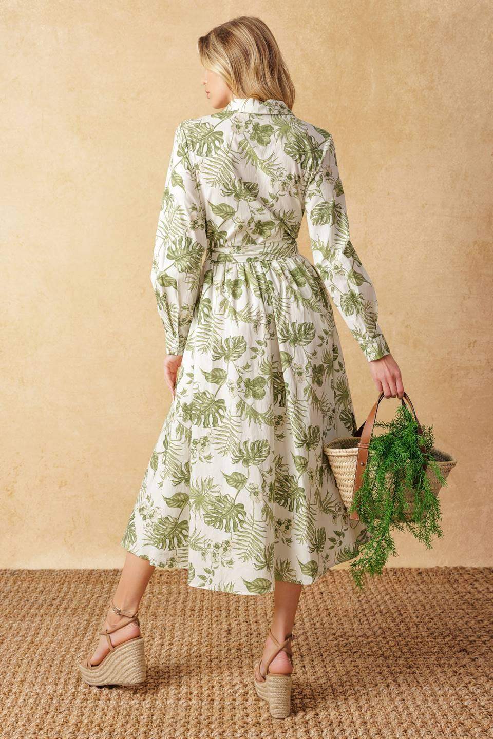 WANT YOU AROUND WOVEN MIDI DRESS - Flying Tomato - Flyclothing LLC