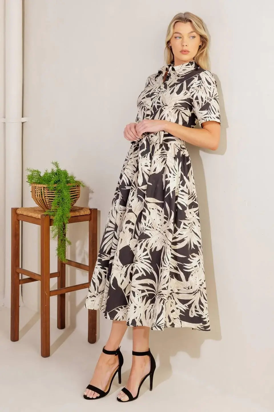 ALL YOU DO WOVEN MIDI DRESS - Flying Tomato - Flyclothing LLC