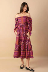 MELLOW MOMENTS WOVEN MIDI DRESS - Flying Tomato - Flyclothing LLC