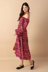 MELLOW MOMENTS WOVEN MIDI DRESS - Flying Tomato - Flyclothing LLC