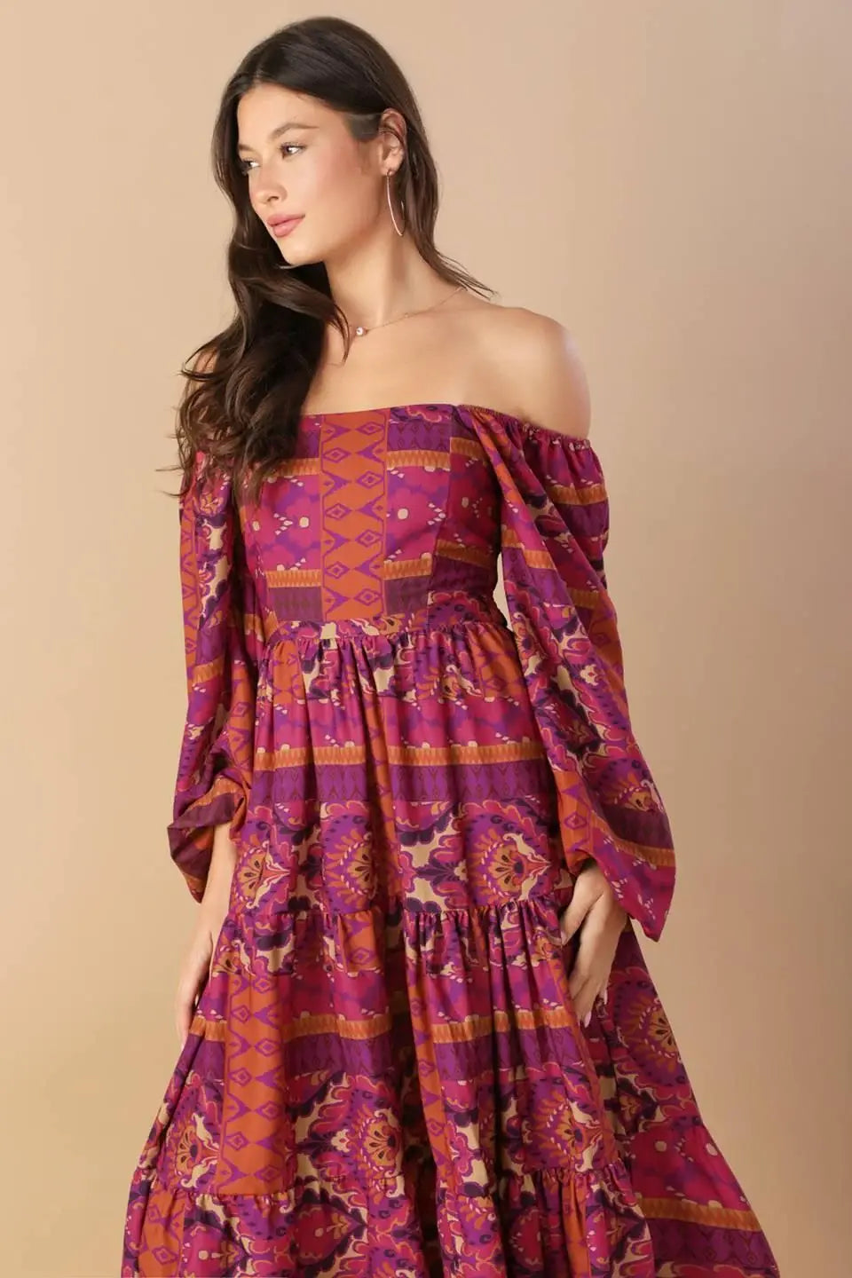 MELLOW MOMENTS WOVEN MIDI DRESS - Flying Tomato - Flyclothing LLC