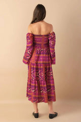 MELLOW MOMENTS WOVEN MIDI DRESS - Flying Tomato - Flyclothing LLC