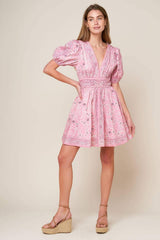 EXCEPTIONALLY PRISTINE WOVEN MINI DRESS - Flying Tomato - Flyclothing LLC