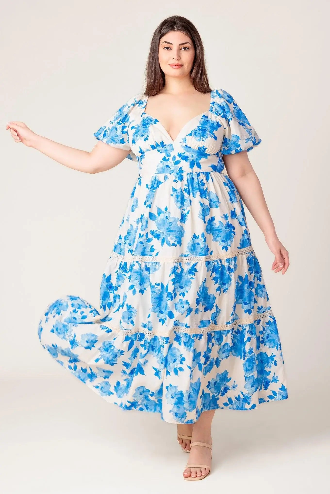 BLOOMING DAY WOVEN MIDI DRESS - Flying Tomato - Flyclothing LLC