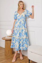 BLOOMING DAY WOVEN MIDI DRESS - Flying Tomato - Flyclothing LLC
