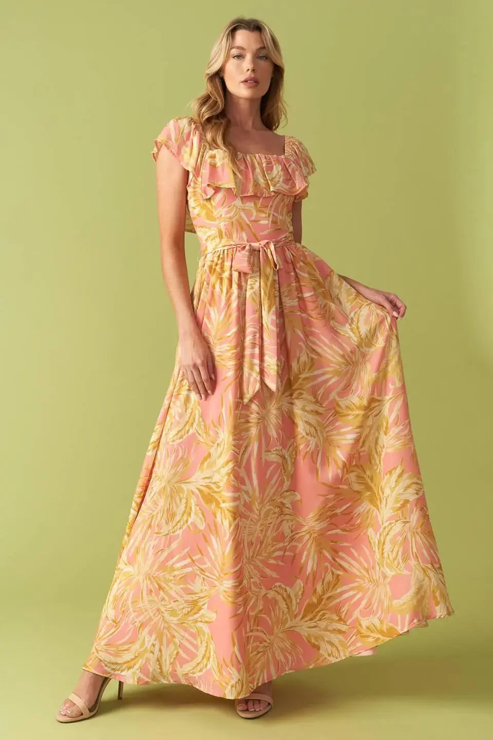 THE ART OF BALANCE WOVEN MIDI DRESS - Flying Tomato - Flyclothing LLC