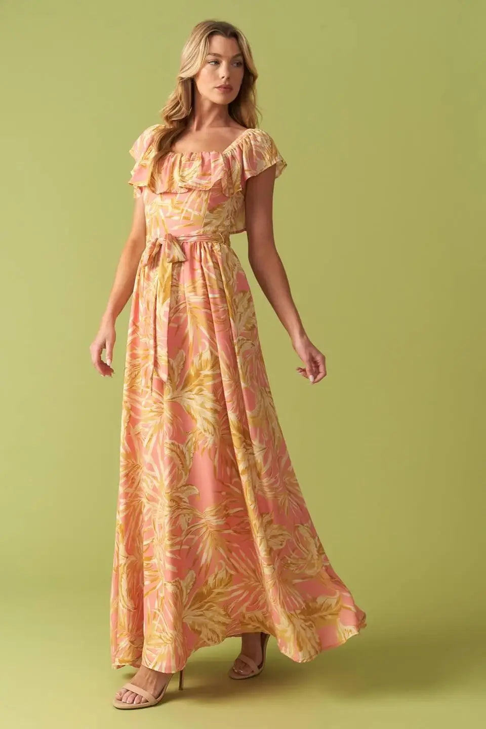 THE ART OF BALANCE WOVEN MIDI DRESS - Flying Tomato - Flyclothing LLC
