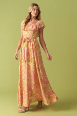 THE ART OF BALANCE WOVEN MIDI DRESS - Flying Tomato - Flyclothing LLC