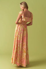 THE ART OF BALANCE WOVEN MIDI DRESS - Flying Tomato - Flyclothing LLC