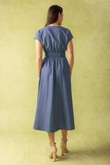 BRIGHT MORNINGS WOVEN MIDI DRESS - Flying Tomato - Flyclothing LLC