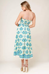 THRIVING POISE WOVEN MIDI DRESS - Flying Tomato - Flyclothing LLC