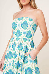 THRIVING POISE WOVEN MIDI DRESS - Flying Tomato - Flyclothing LLC