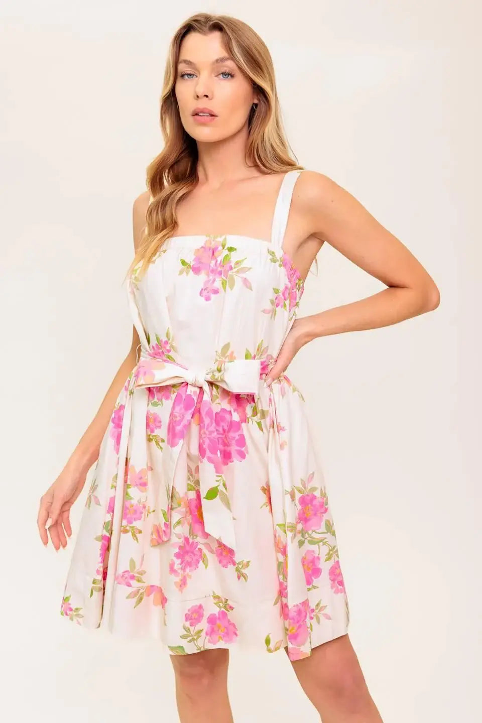PERFECT AFTERNOON WOVEN MINI DRESS - Flying Tomato - Flyclothing LLC