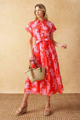 MAKE IT COUNT WOVEN MIDI DRESS - Flying Tomato - Flyclothing LLC