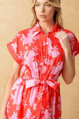 MAKE IT COUNT WOVEN MIDI DRESS - Flying Tomato - Flyclothing LLC